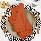 Utopia Kitchen Cotton Blend Napkins 12 Pack 46x46 cm Orange view 8