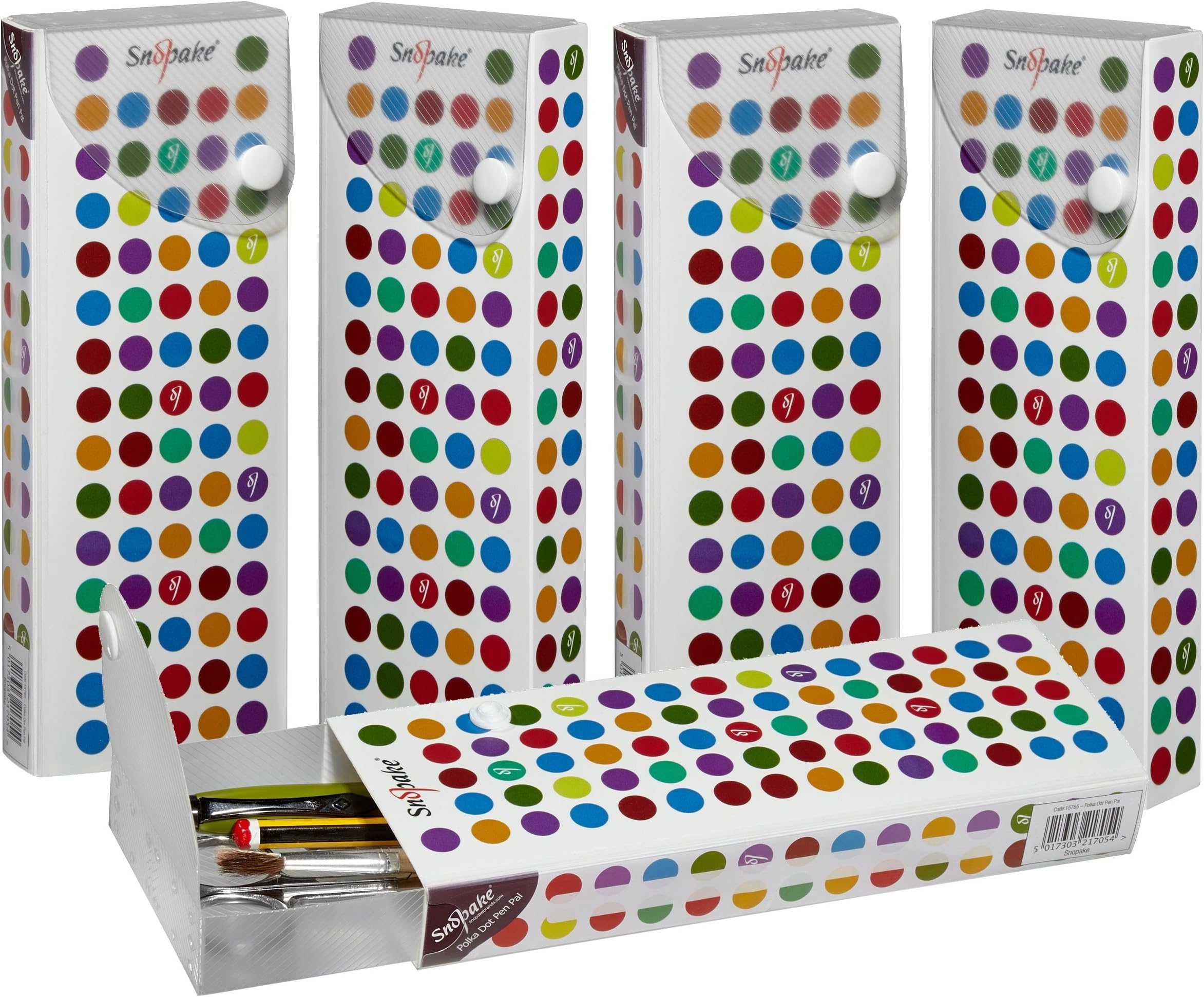 Snopake Polka Dot PenPal Stationery and Storage Box/Case with Slide-Out Draw [Pack of 5] 15765