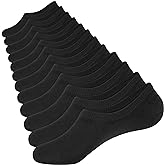CLOSEMATE Mens No Show Socks Cotton Thin High Elasticity Low Cut Ankle Socks with Non Slip Grips 6 Pairs