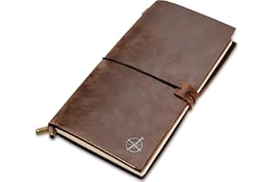 Wanderings Standard Size Travelers Notebook/Handcrafted Genuine Leather Journal - 4.5"x8.5" / 11.5x22 cm - Regular Refillable