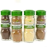 McCormick Gourmet Organic Baking Variety Pack (Cloves, Saigon Cinnamon, Ginger, Nutmeg), 0.05 lb
