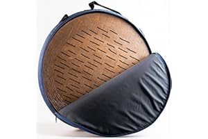 NAZAR DRUMS Sound Healing Tool "Water-Fall Disk" 20 inch | Meditative Water Sound | Wooden Ocean Drum | 60 Seconds Long Relaxing Sound | Similar to Rainstick/Rain Disk or Ocean Drum | With a Soft Protecting Bag