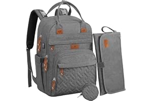 Diaper Bag Backpack –Large Multifunction Travel Baby Bag- ChangingPad,StrollerStraps for Moms & Dads –Newborn Essentials