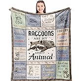 Raccoon Gifts for Women/Men, Cute Raccoon Gift for Boys/Girls, Birthday Raccoon Decor/Stuff for Friends/Families, Soft Throw Blanket 50" x 60"