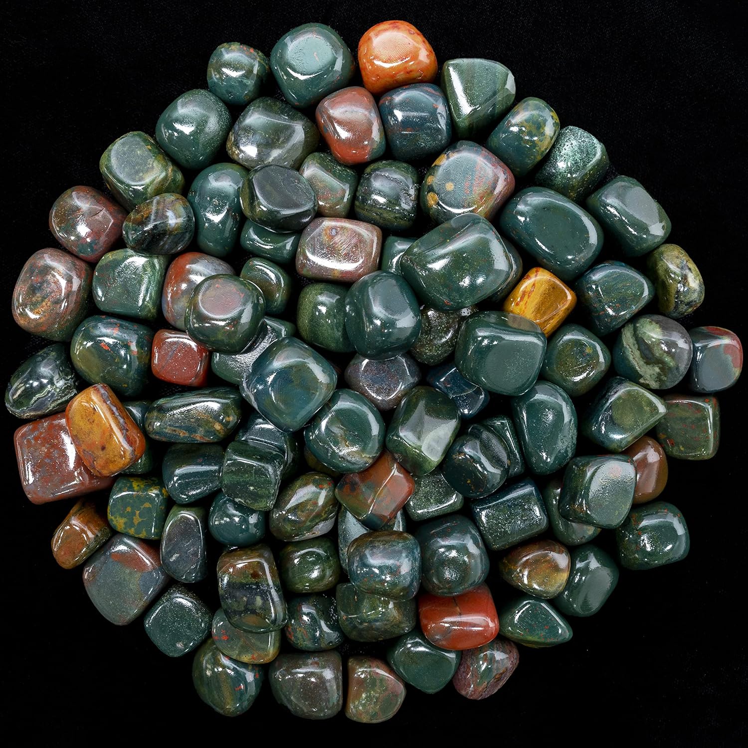 Indoor Fountains & Accessories - Crocon 1LB Bloodstone Tumbled Stones and Crystals Bulk 2000+ Carats Natural Crystal Kit for Reiki Healing Crystal Polished, Tumble Stones, Chakra Balancing, Reiki Gift, Home Decor Size : 20-25 mm