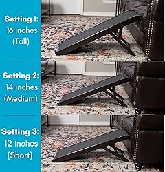 BIRDROCK HOME Adjustable Pet Ramp for Small
