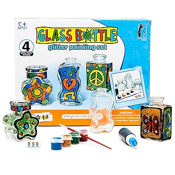 Buy Diy Painting Stained Glass Bottles Arts And Crafts Kit For