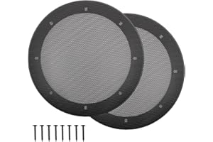 FUHENGLI 8" Speaker Grill Covers, Car Speaker Subwoofer Guard Protector, ABS Plastic Frame with Metal Mesh, Black - 2Pcs