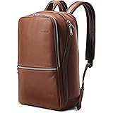 Samsonite Classic Leather Slim Backpack, Cognac, One Size