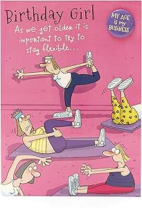 Amazon.com: Funny Giggles Birthday Humour Card for Her - Brithday Girl