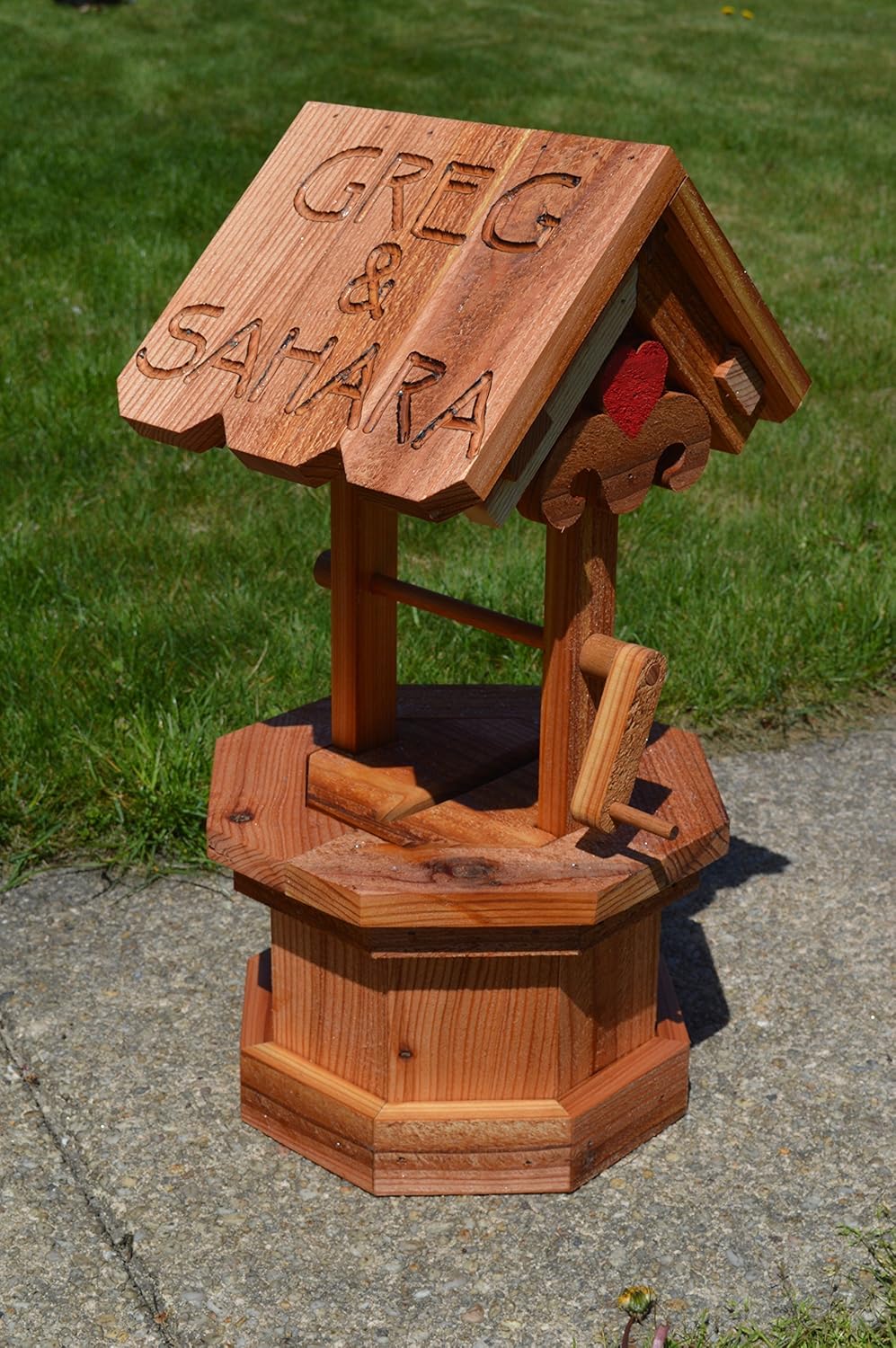 Amazon Com Rough Sawn Cedar Wedding Wishing Well Handmade