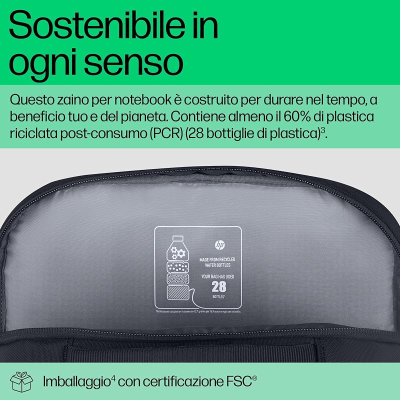 Everyday 16 Odyssey, Zaino per Notebook fino a 16", Materiale Riciclato, Scomparto Dedicato per Computer e Tablet, Tasche Interne Imbottite, Due Tasche Laterali, Impermeabile, Odyssey Gray