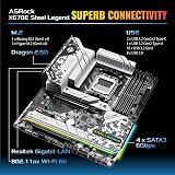 ASRock X670E Steel Legend Motherboard AMD AM5 ATX DDR5 Wi-Fi 6E PCIe5 M.2 view 7