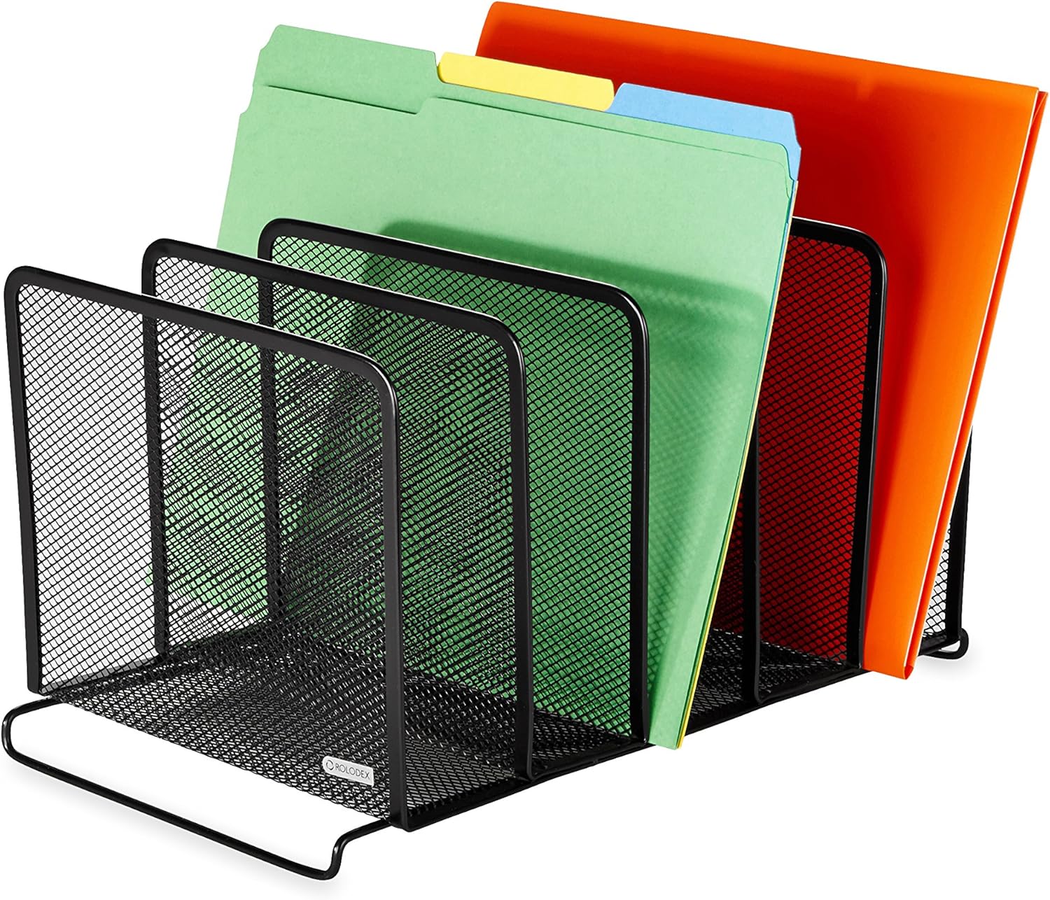 Rolodex Mesh Collection Stacking Sorter, 5-Section, Standard Packaging : File Sorters : Office Products