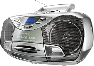 Karcher CD Radio RR 510N - Boombox (mit CD Player, UKW Radio, Kassettenspieler, MP3 Player über CD oder USB)