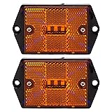All Star Truck Parts] Square Red/Amber 3-LED Marker