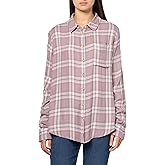 Lucky Brand Women's Cloud Boyfriend Flannel Shirt, Nirvana Plaid