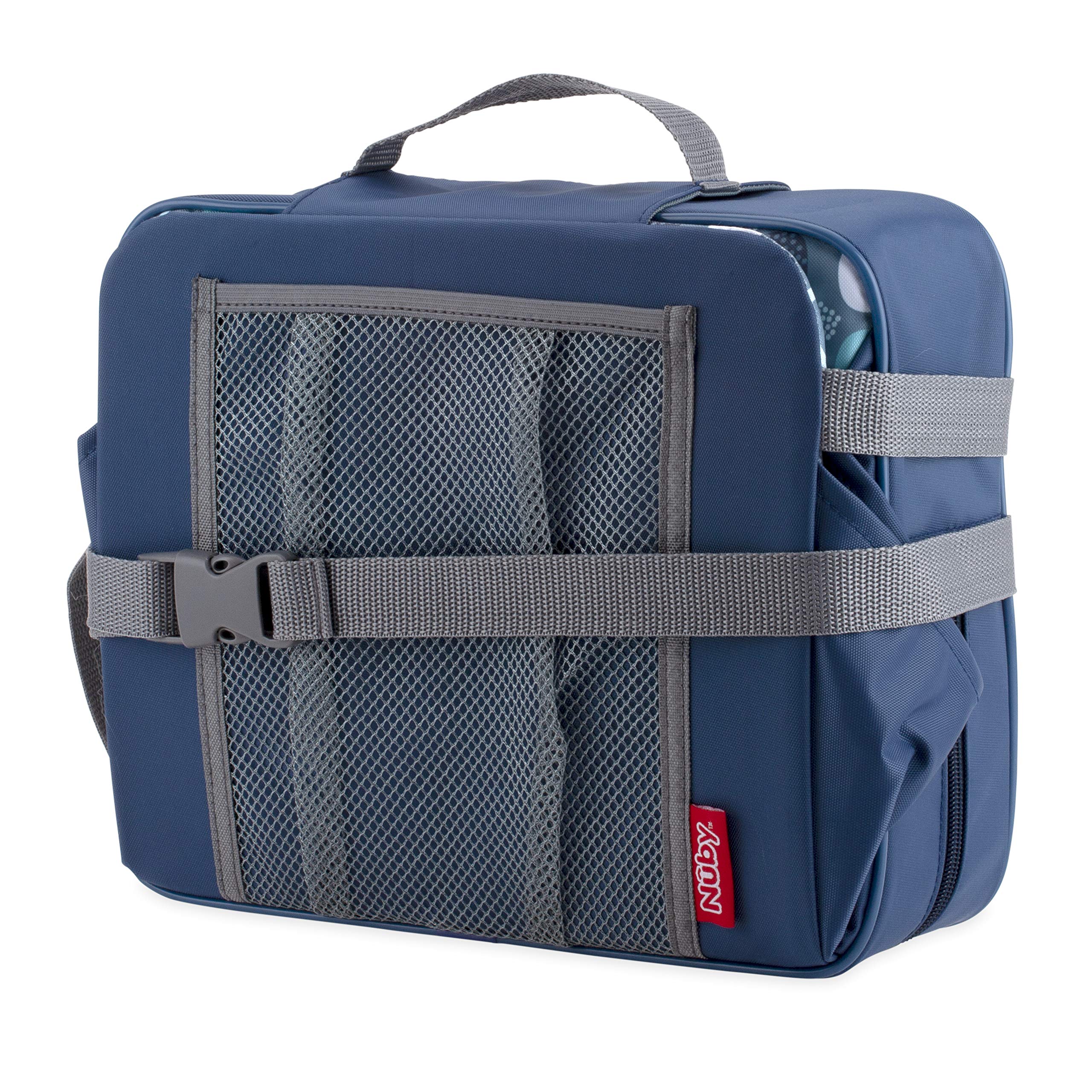 Nuby Easy Go Booster Seat - Travel Booster Seat for Babies and Toddlers - Holds Up to 35 Pounds - 9+ Months - Blue