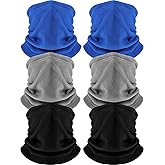 SATINIOR 6 Pack Winter Ski Fleece Neck Warmer Face Gaiter Skiing Snowboarding Windproof Neck Gaiter for Man Woman