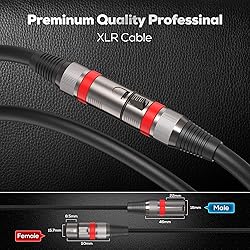 XLR Cables 25FT/8M 2 Packs, Premium Heavy Duty