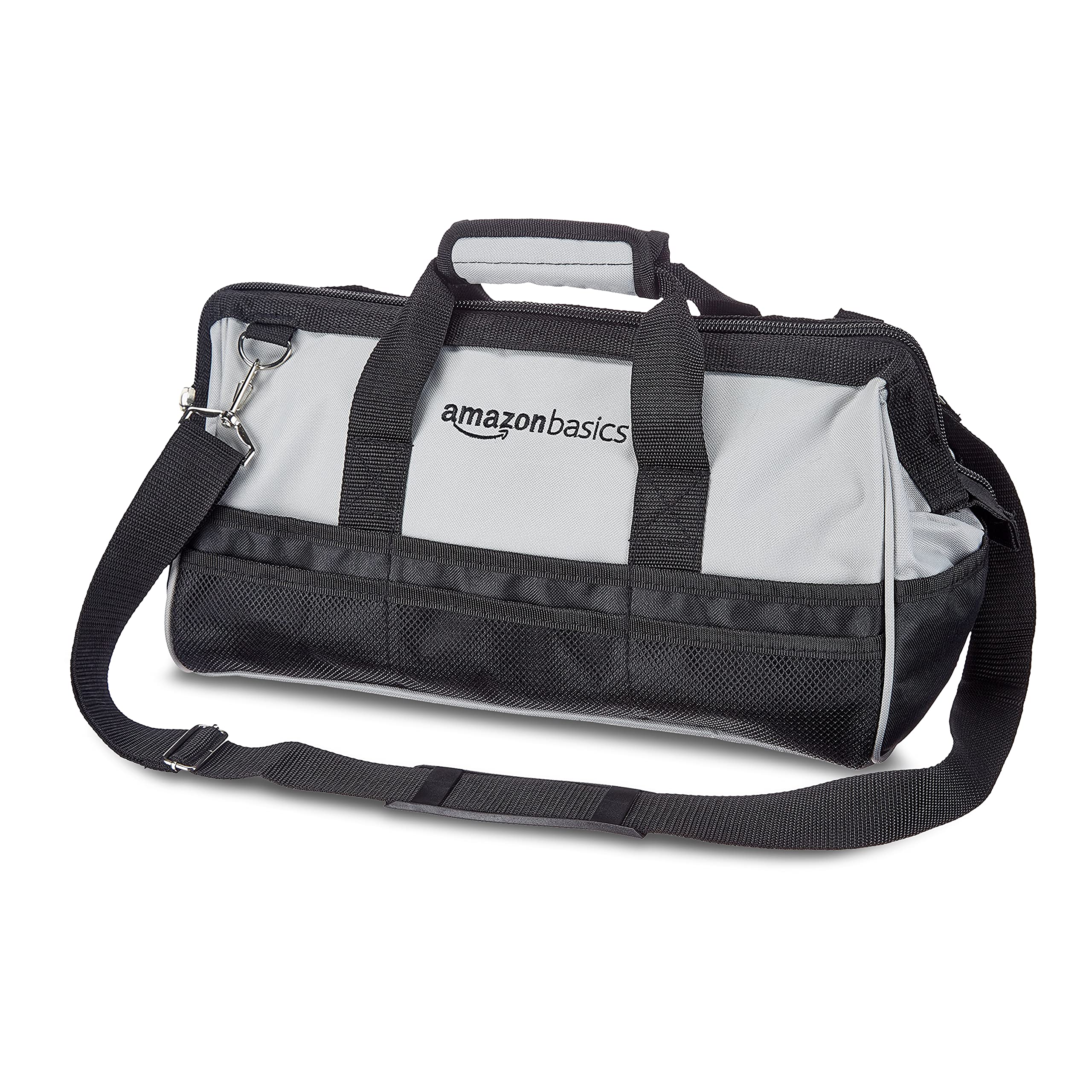 Amazon Basics Tool Bag, Black & Grey, 16 inch /40.6cm