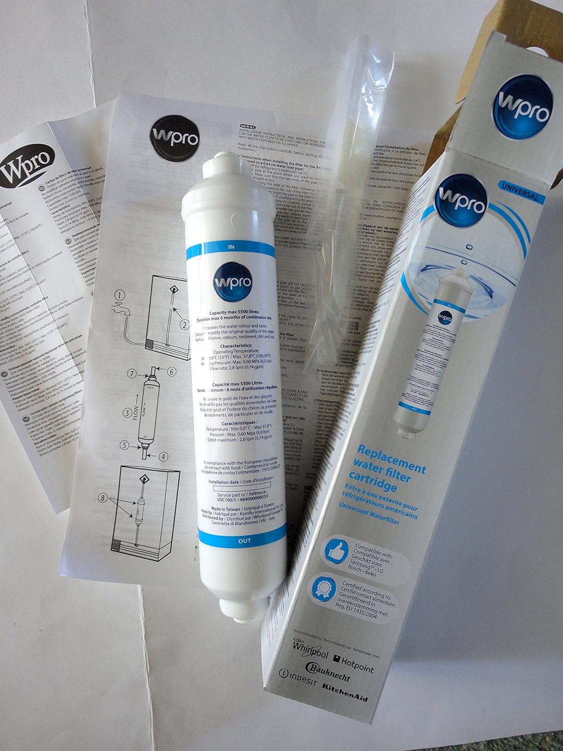 External inline fridge water filter cartridge for Siemens KA60NA40/07