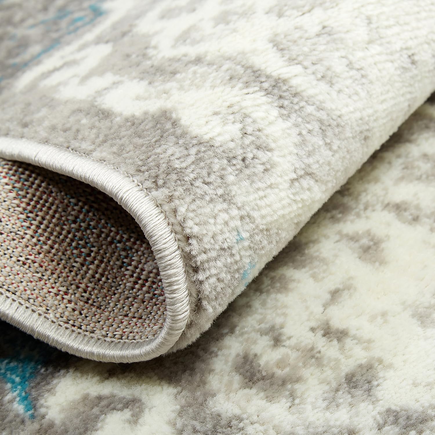 Home Dynamix Boho Andorra Bohemian Area Rug, Transitional Gray/Aqua/Ivory 7'9"x10'2": Home & Kitchen