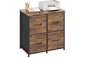 DSAFGGY 4 Fabric Drawer Lateral File Cabinet, Filing Cabinet for Home Office, Functional Office Storage Cabinet, File Drawer 