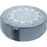 Florensi Meditation Cushion - Comfortable Floor Pillow - Traditional Tibetan Meditation Pillow with Beautiful Velvet Cover - 