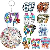 VALARTS Six Seven 67 Meme Keychains Kids