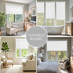 ChrisDowa Cordless Blackout Roller Shades for