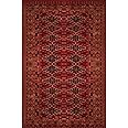 Amma Carpets Hand Knotted Woolen Rug Bukhara Traditional Luxury Dark Red 4x6 feet