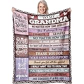 Keeinow Grandma Gifts, Grandma Birthday Gifts, Great Gift for Grandmas from Granddaughter, Happy Mothers Day for Grandmas Throw Blanket 50"x60"