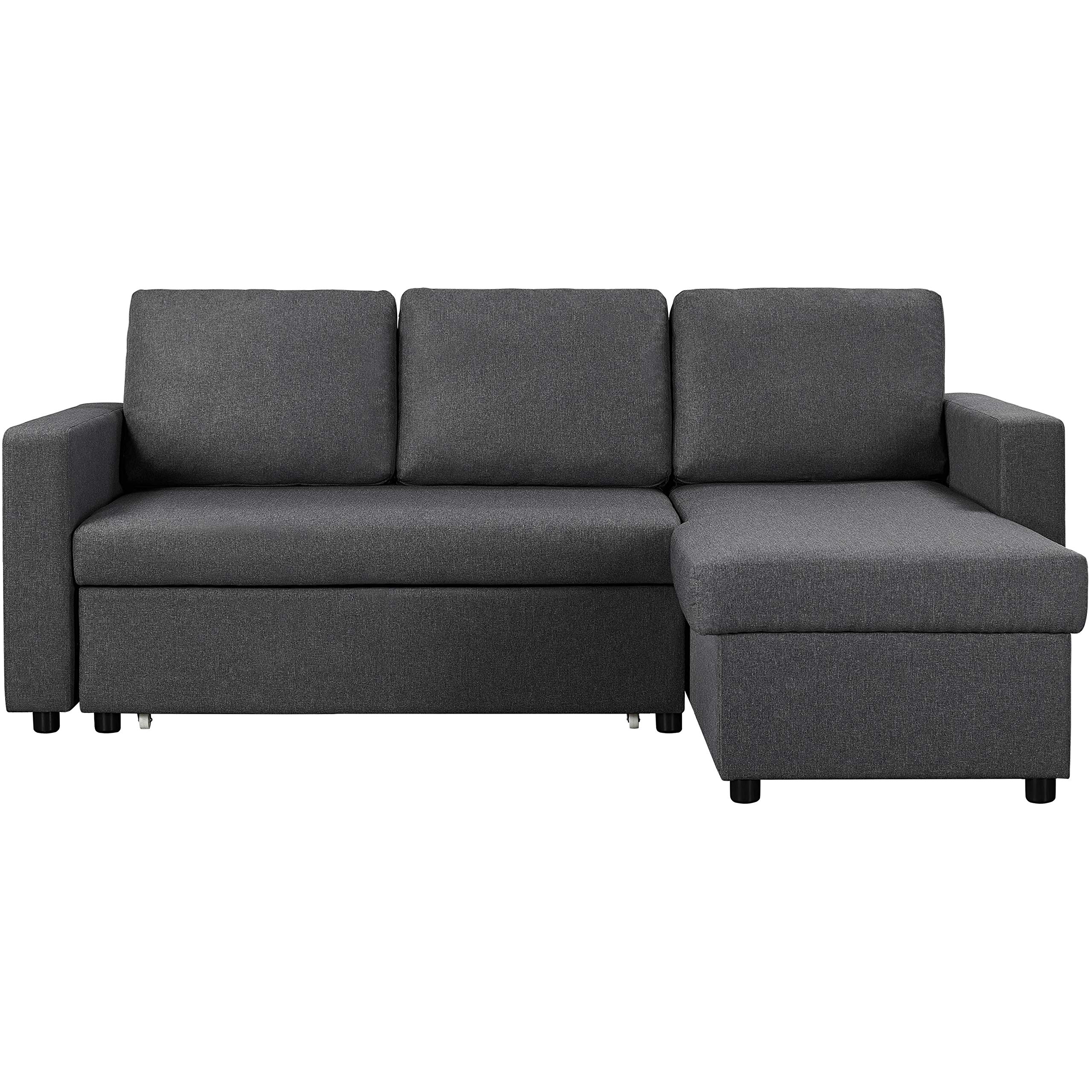 Yaheetech Sofa Bed LShaped Coner Sofa Bed Modern 3 Seat Click Clack