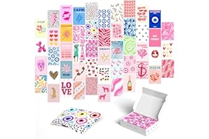 Y2K BOO Preppy Wall Collage Kit - 50 Trendy Preppy Aesthetic Photos for Dreamy Spaces, Perfect Preppy Room Decor, Teens' Preppy Photo Collage Kit 4x6, Stylish Dorm Wall Art