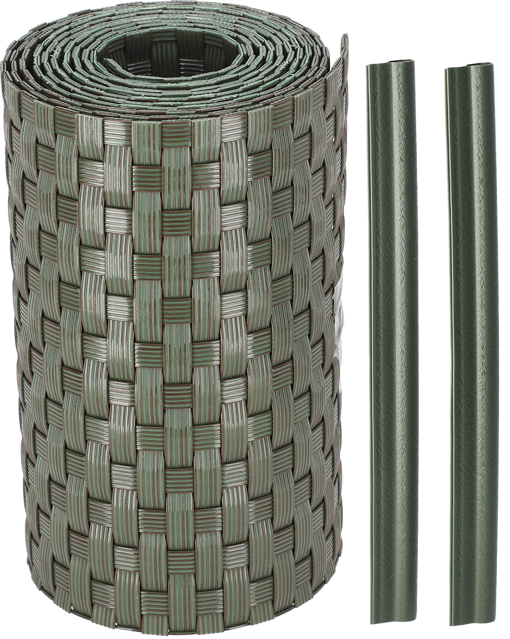 KOTARBAU® Technorattan Privacy Screen Strips Solid for Garden and Balcony 19 cm x 255 cm Biodegradable Many Colours Aesthetically Durable Premium (Green)