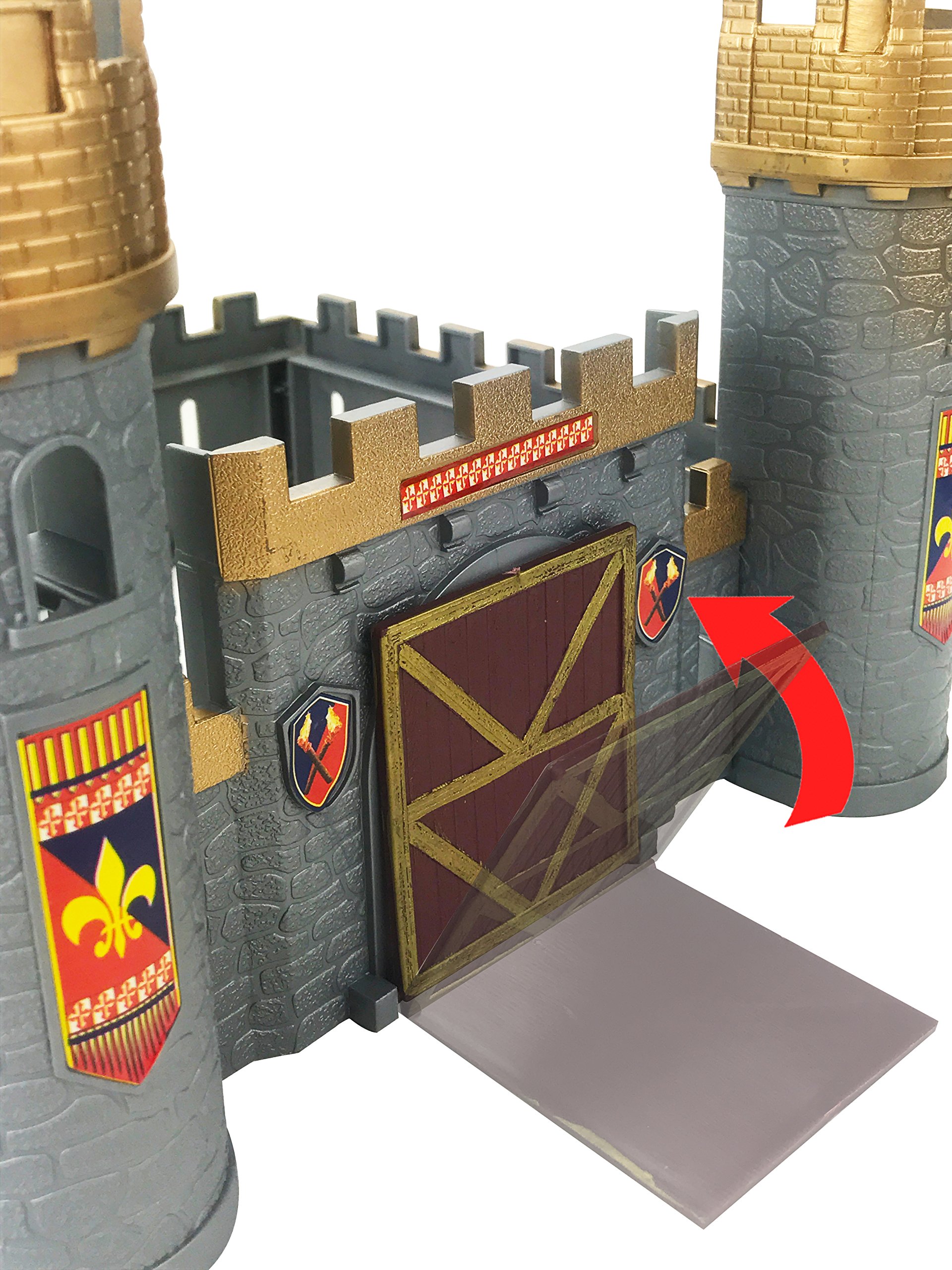 Medieval Castle Knights Action Figure Toy Army Playset with Weapons