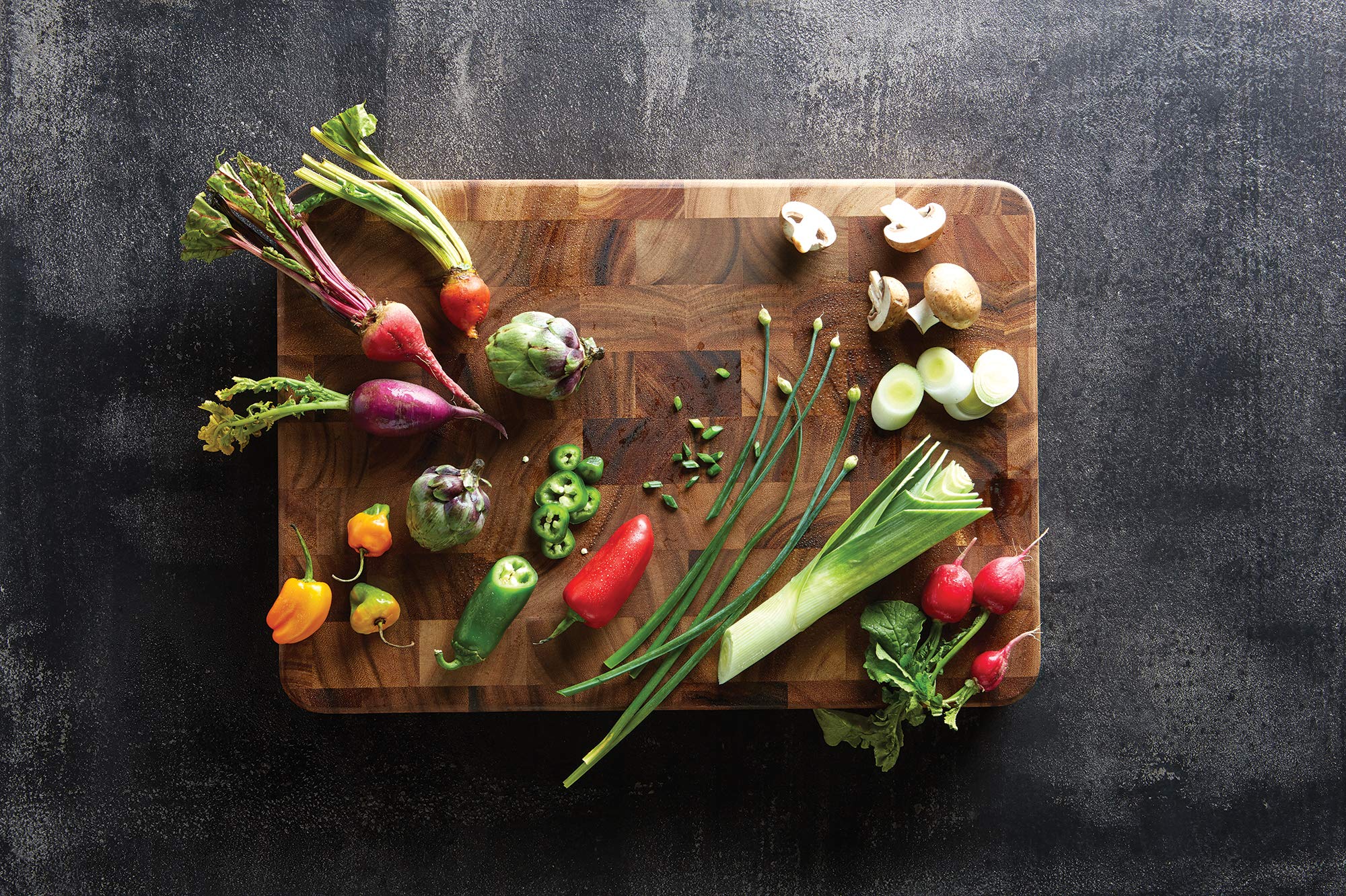 Ironwood Gourmet End Grain Union Stock Yard Professional Chopping Butcher Block, Brown, 14 x 20 x 2.75