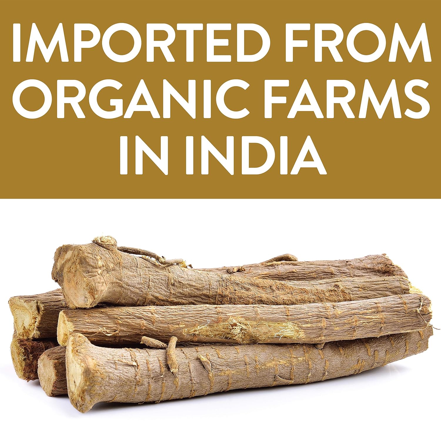 Organic Ashwagandha Root Powder | 8oz Resealable Kraft Bag | 100% Raw from India | by FGO: Health & Personal Care
