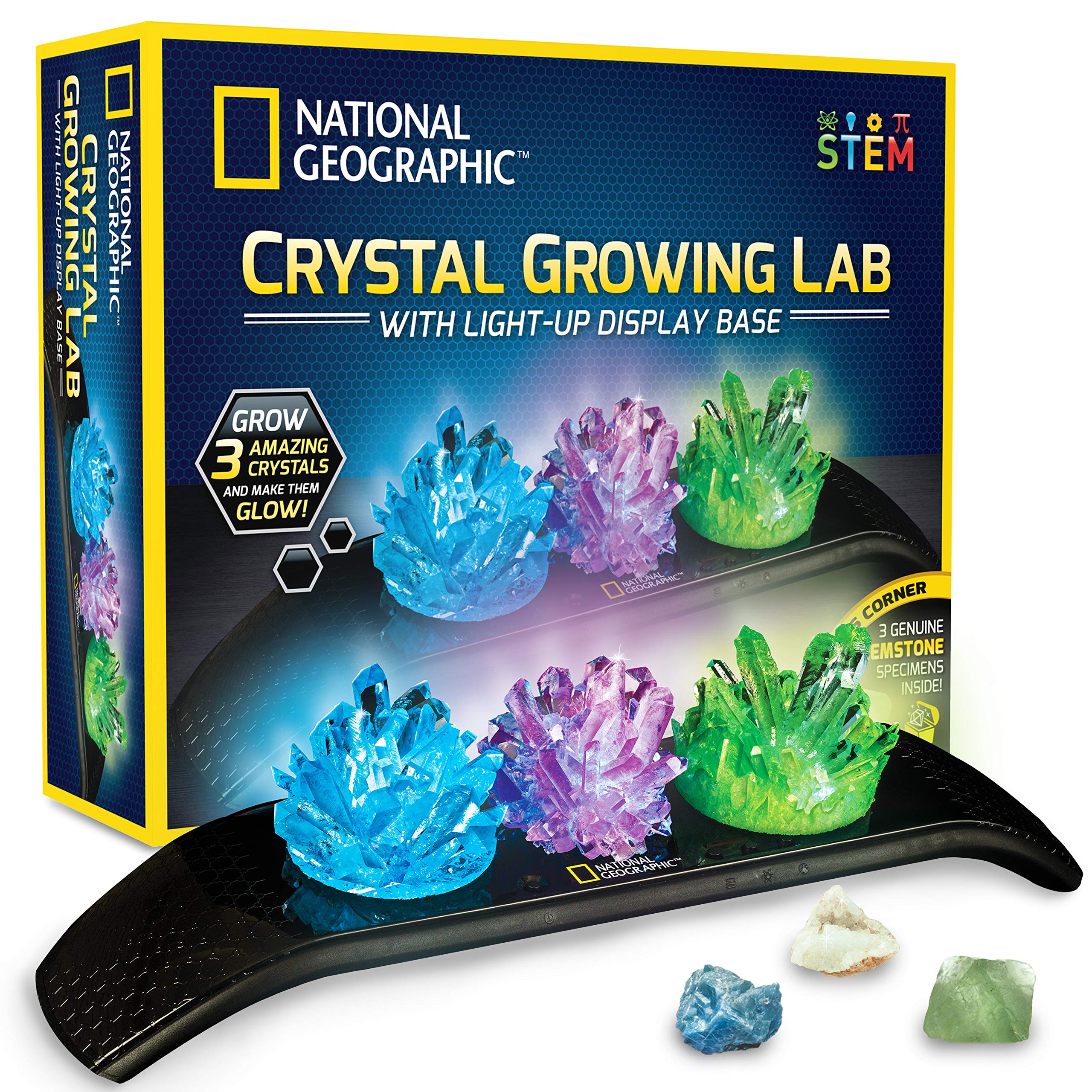 National Geographic Crystal Growing Kit 3 Vibrant Colored Crystals To Grow With Light Up Display Stand Guidebook Buy Online In China At China Desertcart Com Productid 169311506