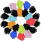 24 Pairs Kids Winter Magic Gloves, Thermal Soft Stretchy for Boys Girls, Children Ages 2-6
