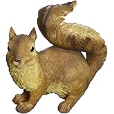 Design Toscano Scamper the Woodland Squirrel Outdoor Garden Statue, 7 Inch Tall, Cast Stone Resin, Brown Finish