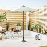 Christow Garden Parasol Umbrella 2.4m Steel Crank Wind Up Sun Shade view 2
