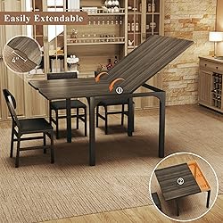 7-Piece Dining Table Set for 4-6, Extendable