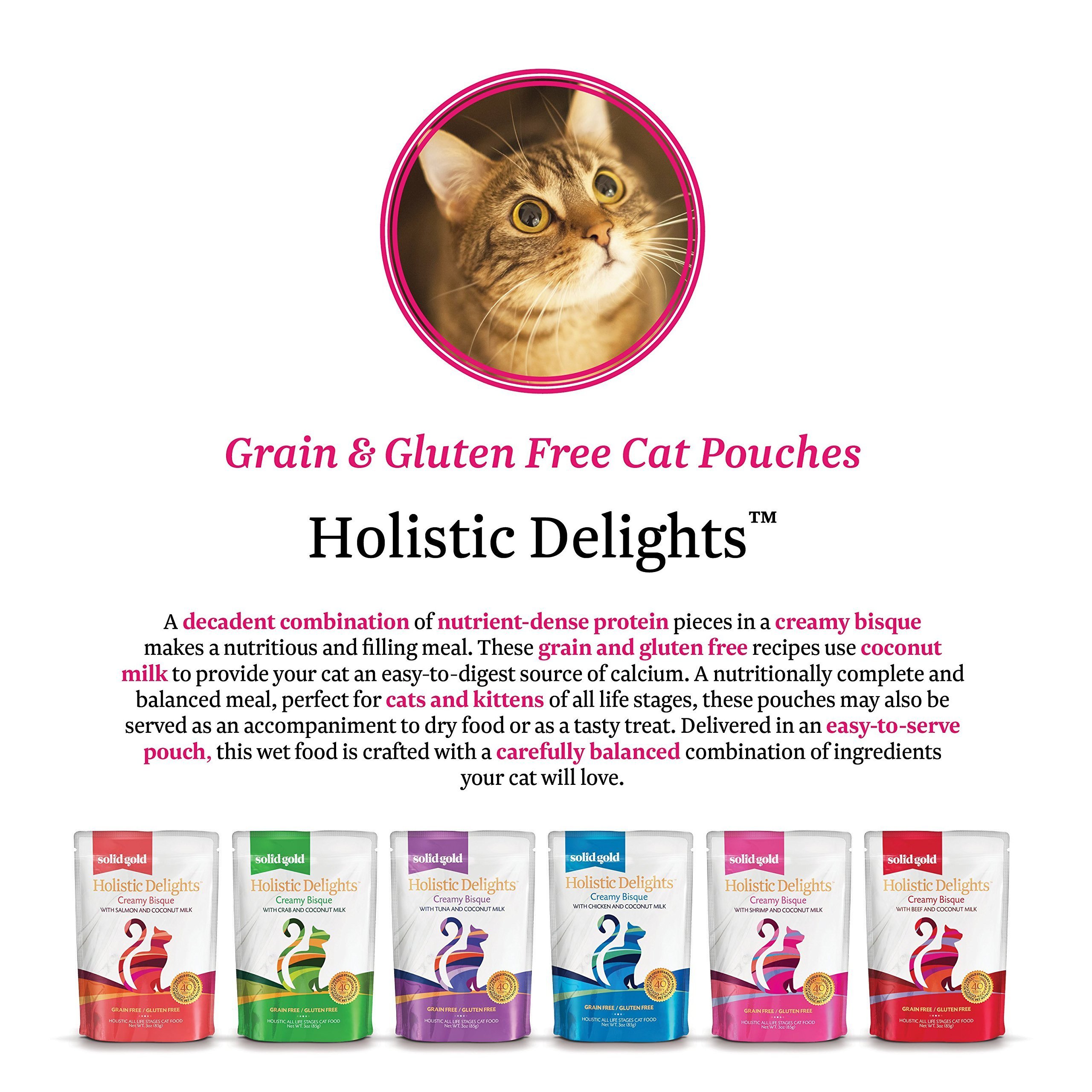 Solid Gold Creamy Bisque Wet Cat Food; Holistic Delights Crab Coconut Milk, 2017650365425 eBay