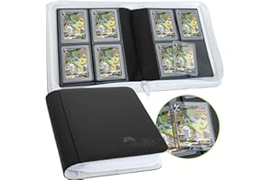 FUNGUYS Toploader Binder, Trading Card Binder Storage,128 4 Pocket Top Loader Pokemon Binder, Card Collection Yugioh Cards Binder, MTG Card Binder, TCG Binder, Card Folders for Trading Cards