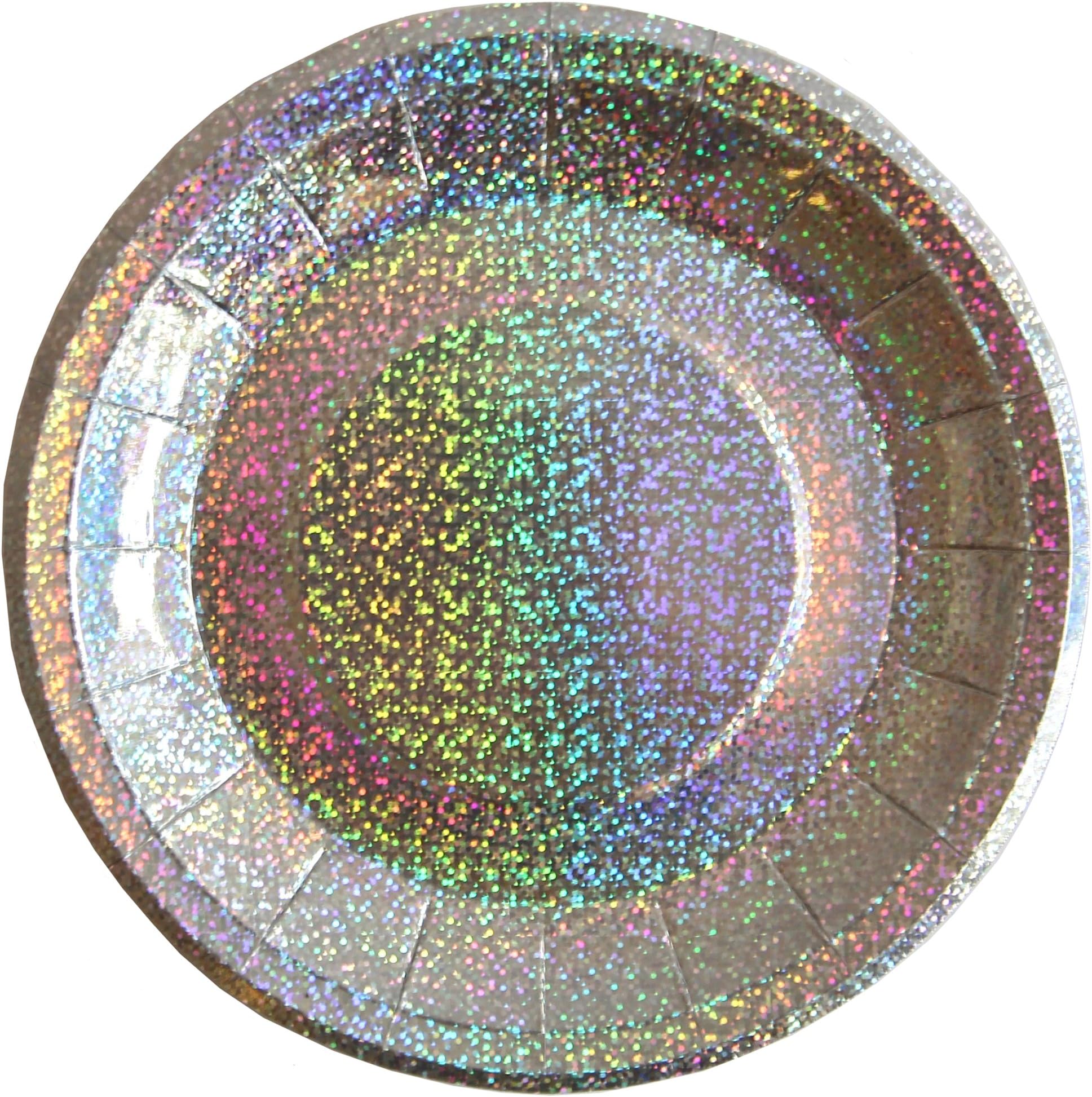 Bash Party Goods 100117 Mini Disco Paper Plate Silver