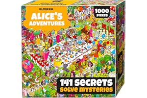 Quokka 1000 Piece Puzzle for Adults Alice in Wonderland — Fantasy Adult Puzzles with Secret Tasks & Fairy Tale Audio Story fo