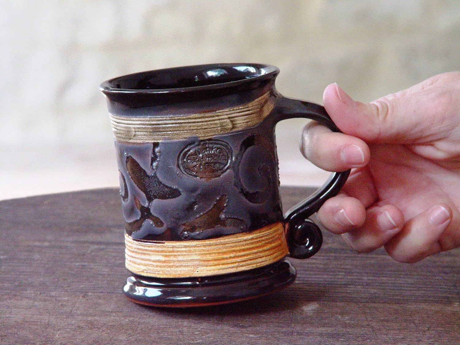 Unique Handmade Pottery Mug, Wheel Thrown