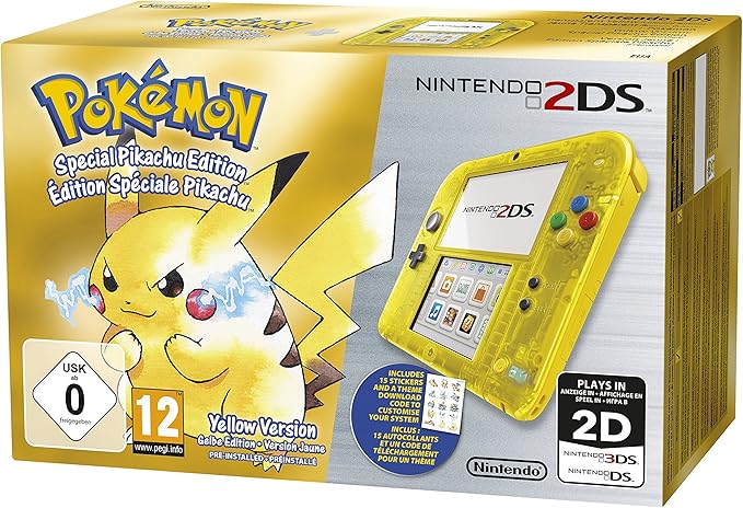 Console Nintendo 2ds Transparente Jaune Pokemon Jaune Pre Installe Amazon Fr Jeux Video